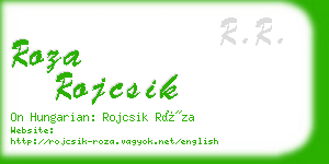 roza rojcsik business card